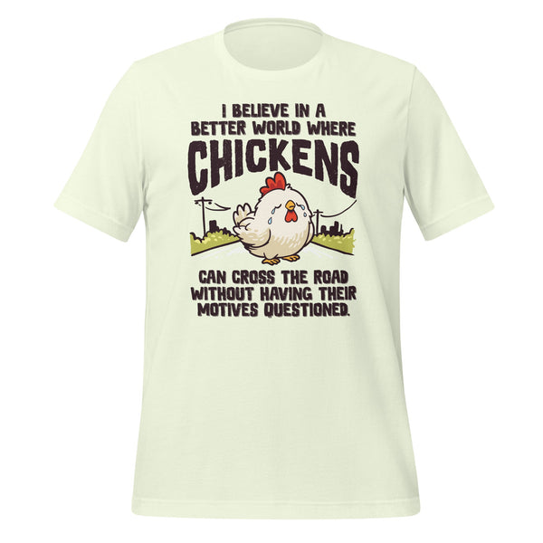 Chicken Crossing the Road T-shirt - GoshWow