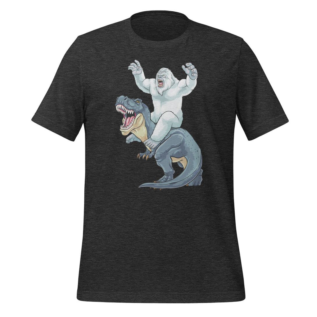 Yeti Riding Dinosaur T-shirt - GoshWow