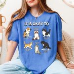 it is okay to cat shirt mental health awareness chart