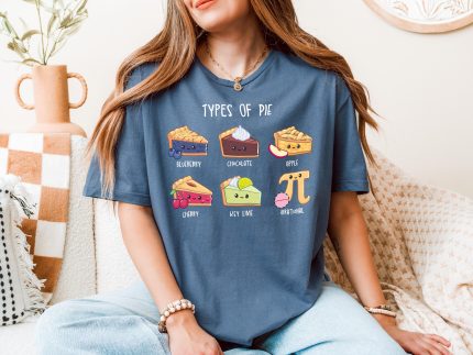 types of pie shirt funny math pi pie chart t shirt