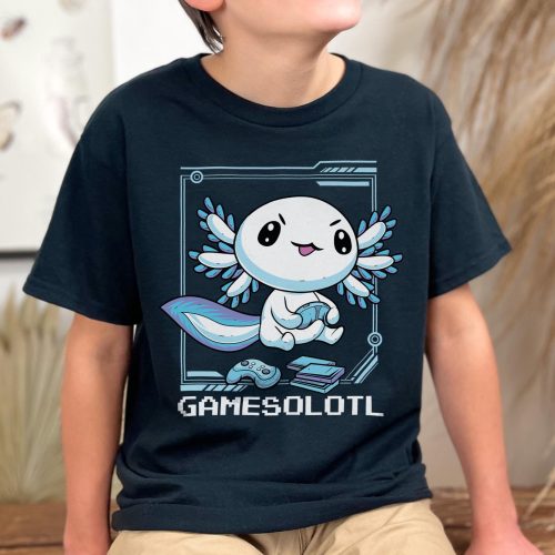 gamesolotl shirt funny axolotl gamer with controller