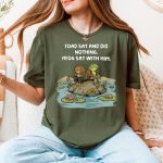 toad sat and did nothing frog sat with him shirt cottagecore