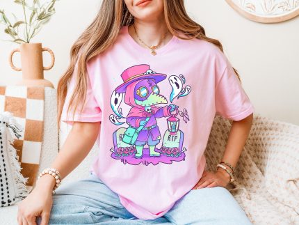 pastel goth plague doctor shirt cute kawaii spooky design