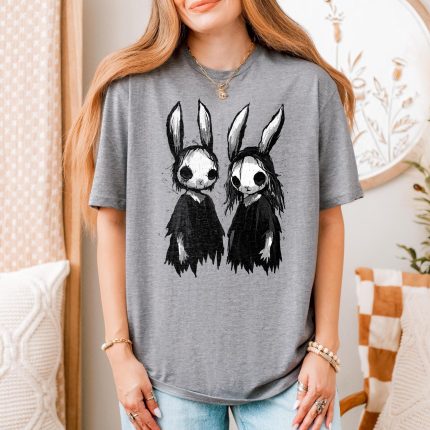 Creepy gothic bunny shirt dark rabbit horror t-shirt