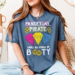 Pansexual pirate shirt funny pride pirate t-shirt